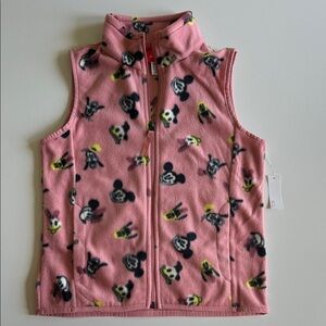 NWT Mickey Mouse & Friends Pink Fleece Vest- size XL kids